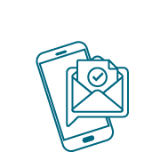icon of phone and envelope 